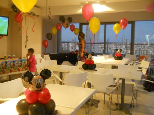 Centro De Mesa Mickey Con Globos