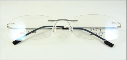 Armação Óculos De Grau Prata Sem Aro Feita De Titanium A438