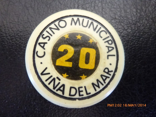 Ficha Casino De Viña Del Mar 20 Pesos (x1148