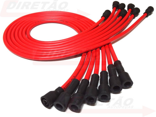 Cabo De Vela 8mm Vermelho Jeep Willys 6 Cilindros F06