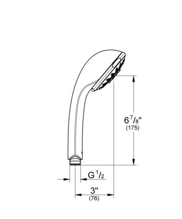 Regadera Tel Handshower Five Relexa, Marca Grohe 28897zb0