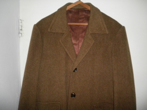 Sacon Blazer Abrigo Tapado Marron Dorado X L Imperdible