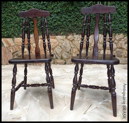 Cadeira Estilo Colonial Ingles - Antiquário Brasil.
