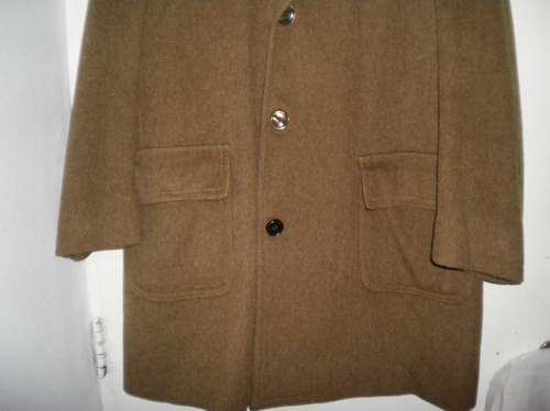 Sacon Blazer Abrigo Tapado Marron Dorado X L Imperdible
