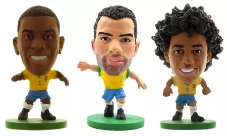 Mini Craque Soccerstarz- Fernando, Sandro E Willian - Brasil