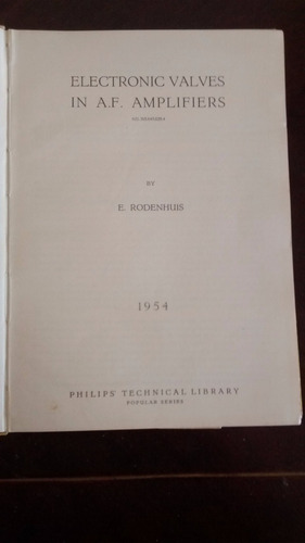 Libro Manual De Valves For A.f. Amplifiers E. Rodenhuis(218