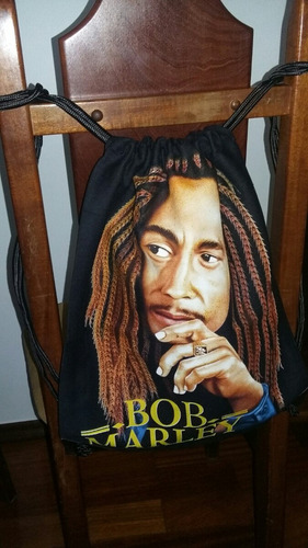 Mochila Bolsa Tipo Saco Estampa Bob Marley Diferente