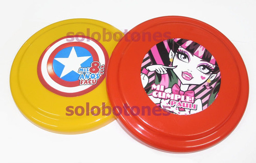 60 Frisbees16,5cm  2 Diseños A Eleccion Y Dedicatoria