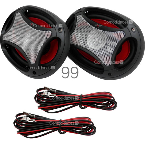Imagen 2 de 10 de Bocinas Car Audio 6x9 600w Pmpo 4via Tweeter 1.2 Medio 2.6
