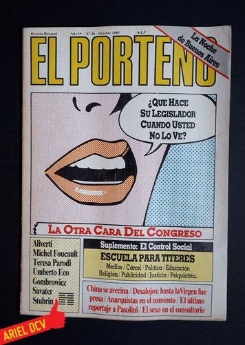 Revista El Porteño N°46 | Oct1985 | Otra Cara Del Congreso