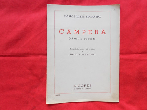 Carlos López Buchardo/campera/ Violín Y Piano