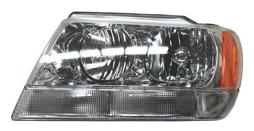 Faro Jeep Grand Cherokee 2001-2002 Fondo Cromado Izquierdo