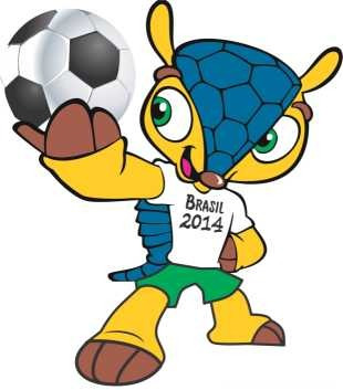 Lámina 45 X 30 Cm. - Fuleco Mascota Del Mundial Brasil 2014