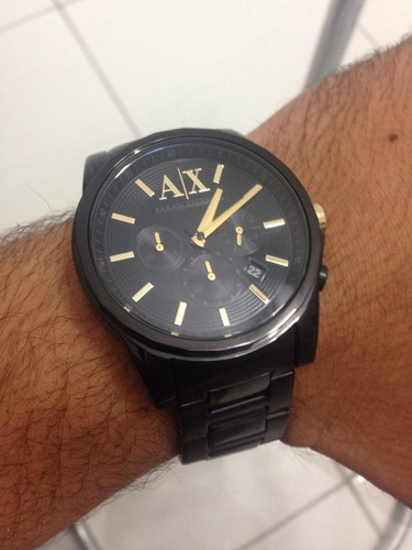 Relógio Armani Exchange Black - Novinho! Comprados Nos Eua