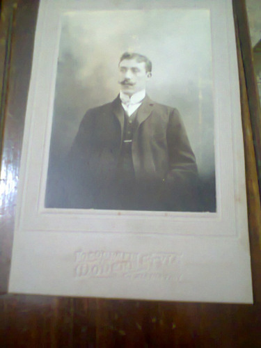 Foto Carton Antigua Dedicada Y Firmada 1906