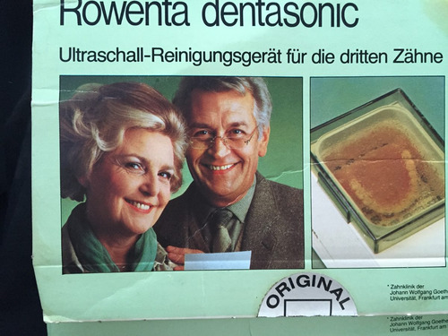 Limpiador Denturas Postizas Rowenta Dentasonic Origen Aleman