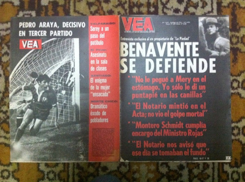 Revista Vea Nº 1615- 14 Mayo 1970 - Pedro Araya