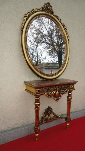 Dressoir Consola Antiguo Marmol Europeo Gran Espejo Miralo (Usado)