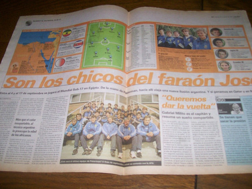 Diario Ole 26/8/1997- Seleccion Sub 17 Pekerman / Maradona