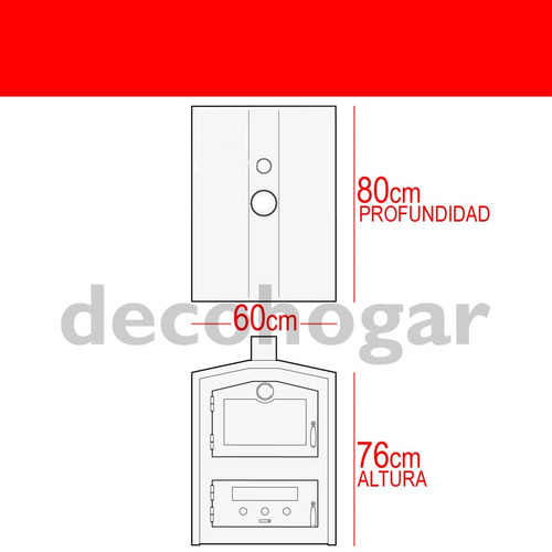 Imagen 2 de 6 de Horno Gourmet A Leña Salamandra Tromen Trh De Apoyo + Regalo