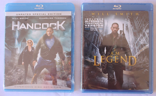 Pack Doble Bluray Actor Will Smith - Hancock - Soy Leyenda