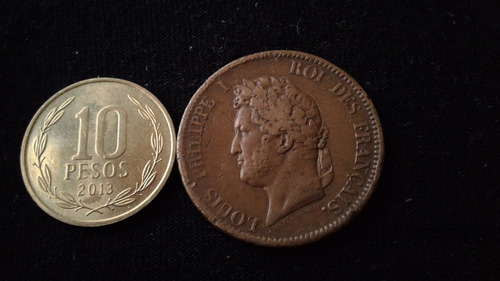 Moneda Francia 1839 50 Cent De Cobre (p02)