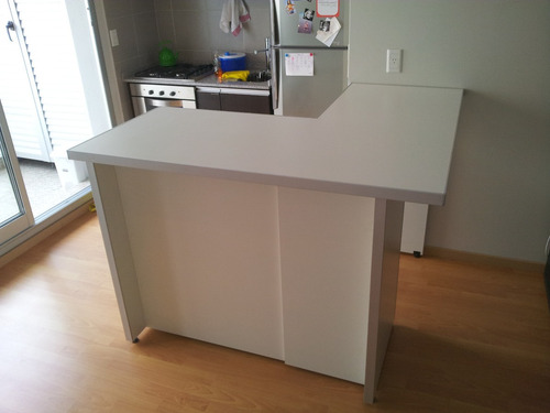 Imagen 5 de 6 de Desayunador, Barra, Isla, Con Cajonera, Mueble Con Estantes