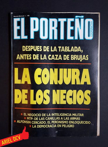Revista El Porteño N°86 | Feb1989 | La Tablada | Alfonsin