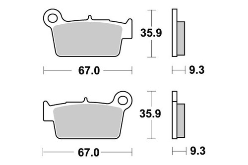 Pastilha Freio Traseiro Yamaha Yz 125 / 250 Ano 03 Em Diante