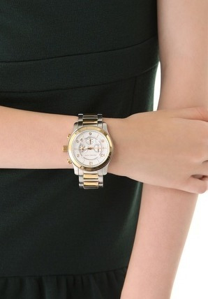 Relógio Michael Kors Mk8283 Runway Orig Gold Silver
