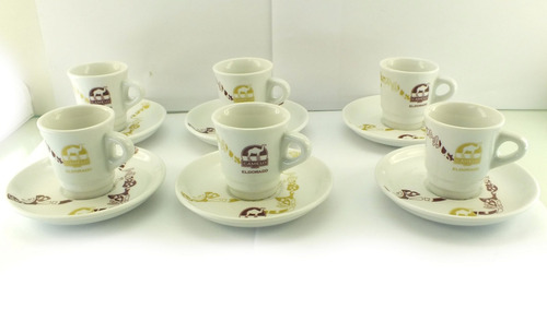 Conjunto De 06 Xícaras Com Pires - Camelo Eldorado B2205