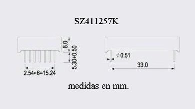 10 Pzs Matriz 7x5 Led Rojo 3mm Anodo A Renglón