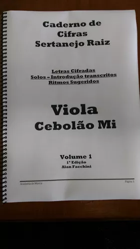 Caderno Cifras Viola Caipira Sertanejo Raiz Vol.4 – 49 Músicas em