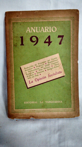 Anuario Socialista 1947 Juan Antonio Solari Ed La Vanguardia
