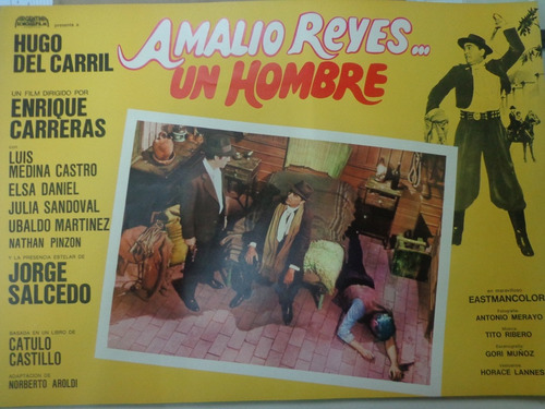 Afiche  Cine Pelicula De Hugo Del Carril Amalio Reyes 1969