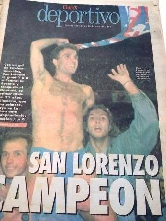 Clarin Deportivo San Lorenzo Campeon Clausura 1995