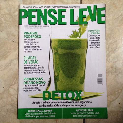 Revista Pense Leve 298 Jan/2014 Detox Nenopausa Vinagre