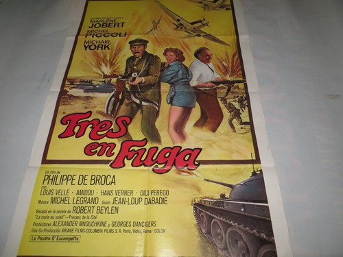 Poster Original De Cine: Tres En Fuga