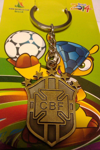 Chaveiro Cbf Copa Do Mundo Brasil Fifa 2014 Em Metal Novo