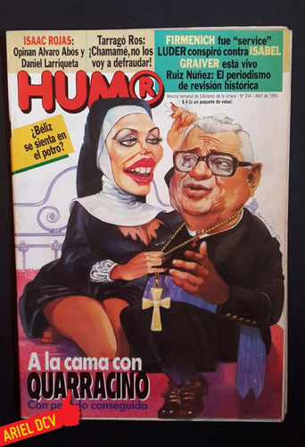 Revista Humor N°354 | Abr1993 | Firmenich | Quarracino Moria