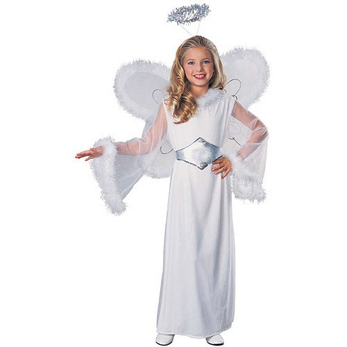 Disfraz Talla S Para Niña De Ángel De Nieve,  Halloween 