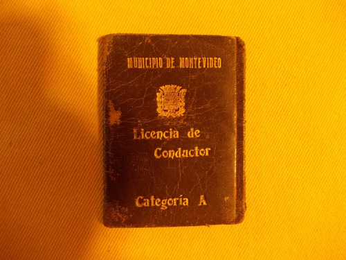 4110-licencia Conductor Montevideo R. O. Uruguay1958 (usada)