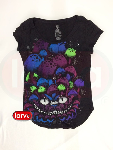 Playera - Larva - Psychedelica Alicia Gato Wonderland