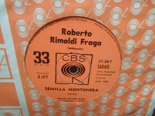 Roberto Rimoldi Fraga - Semilla Montonera/ Romance En Celest