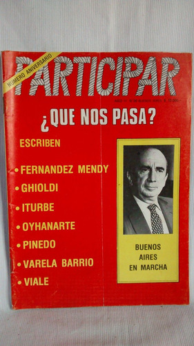 Imagen 1 de 1 de Revista Participar 1981 Num 26 José Andreasen Ed Participar