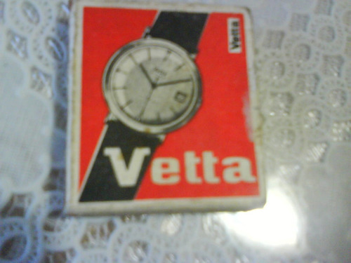 Antigua Caja De Fosforos Publicidad Relojes Vetta