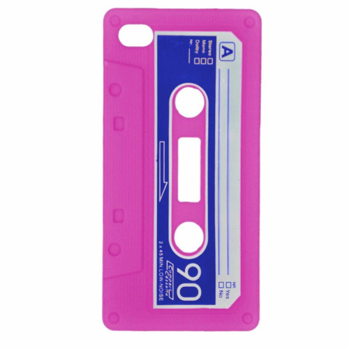 Capa Para iPhone 4 E 4s Fita Cassete Cb02 Rosa Unik