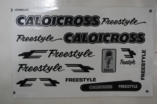 Jogo De Adesivos Caloicross Freestyle Preto