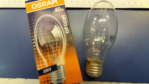 Lampara Vela Balon Osram 40 Watts E 27  Claras  Apto Dimer 1