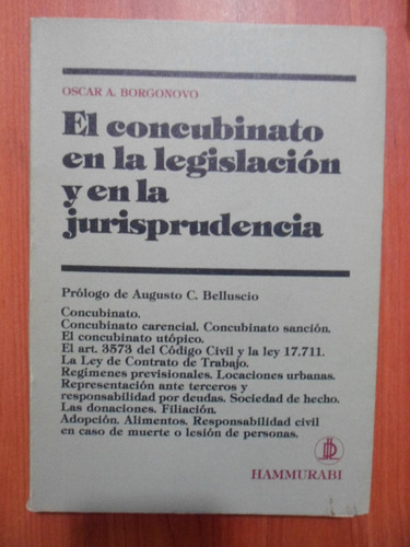 Derecho Concubinato En Legislación Jurisprudencia. Borgonovo